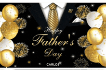 a father 's day greeting card with a suit and tie