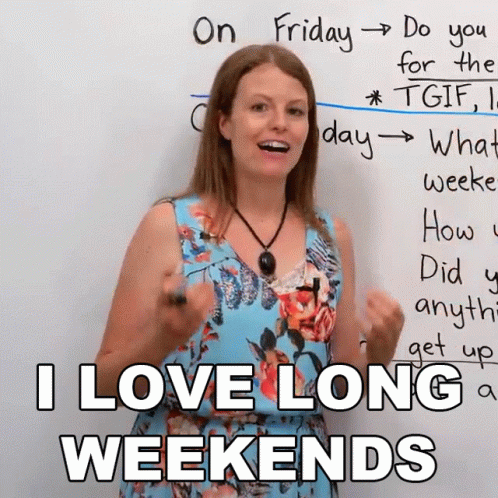 I Love Long Weekends Emma GIF - I Love Long Weekends Emma Engvid - Discover & Share GIFs I Love Long Weekends Emma GIF - I Love Long Weekends Emma Engvid - Discover & Share GIFs