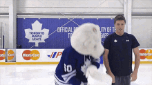 Toronto Maple Leafs Carlton The Bear GIF - Toronto Maple Leafs Carlton The Bear Ice Bucket Challenge GIFs