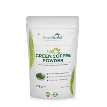 simply herbal pure green coffee powder is a green coffee powder made from arabica coffee beans .