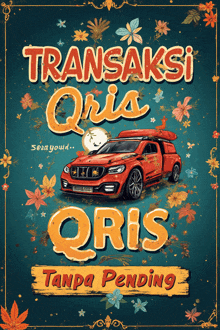 a poster that says transaksi oris tanpa pending on it