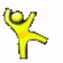 silly man silly dance yellow guy fast dance tiny yellow guy