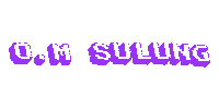 a white background with purple letters that say o.m sulung