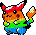 Rainbow Pikachu Sticker