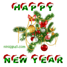 Happy New Year 2020 GIF - Happy New Year 2020 Santa Hat GIFs