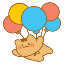 mouse cute balloon fly happy