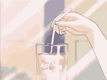 Stiring Straw GIF - Stiring Straw Pink Drink GIFs
