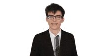 a man in a suit and tie is making a funny face with his hands outstretched