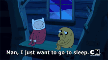 When Your Friends Ask If You Wanna Go Out After A Long Week GIF - Adventuretime Sleep GIFs