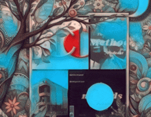 a painting of a phone with the word method podcast on it