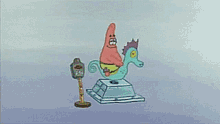 Patrick Riding Seahorse GIF - Patrick Riding Seahorse Spongebob Squarepants GIFs
