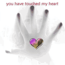 You Have Touched My Heart I Love You GIF - You Have Touched My Heart I Love You Heart GIFs