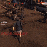 a video game with a sign that says ishiyama plaza on it
