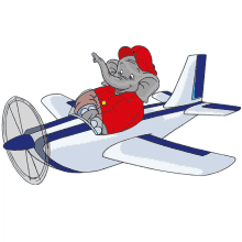 benjamin elephant pilot cute flying