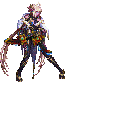 a pixel art of a person with wings and a gun