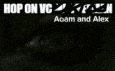 a black and white photo of a person with the words hop on vc written above it