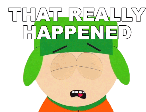 That Really Happened Kyle Broflovski Sticker - That Really Happened Kyle Broflovski South Park Stickers