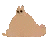 a pixel art of a cat sitting on a pile of poop .