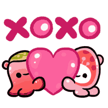 xoxo love heart much love friends