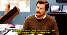 Parks And Rec Ron Swanson GIF - Parks And Rec Ron Swanson Friends GIFs