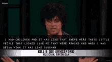 billie joe armstrong from green day is talking about his children
