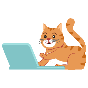 Typing Cat Sticker - Typing Cat Stickers