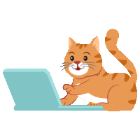 Typing Cat Sticker - Typing Cat Stickers