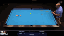 a pool game is being played in the usa open bank pool championship