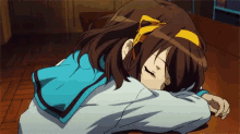 Haruhi Anime GIF - Haruhi Anime Sleep GIFs