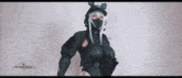a woman in a costume with the word cosplay on the bottom left