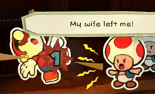 Paper Mario Super Mario GIF - Paper Mario Super Mario My Wife Left Me GIFs