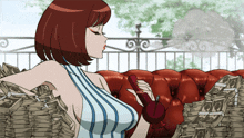 a woman is laying on a couch with a stack of money