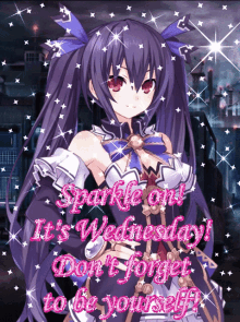 Sparkle On Its Wednesday Dont Forget To Be Yourself GIF - Sparkle On Its Wednesday Dont Forget To Be Yourself Neptunia GIFs