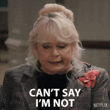 a woman says 