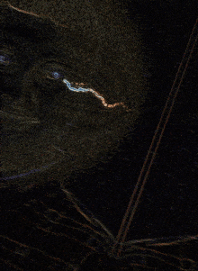 a drawing of a man with a flame coming out of his mouth