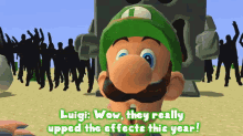 Smg4 Luigi GIF - Smg4 Luigi Wow They Really Upped The Effects This Year GIFs