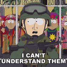 I Cant Understand Them Soldier GIF - I Cant Understand Them Soldier South Park GIFs