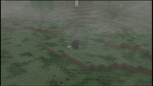 a screenshot of a video game called minecraft with a storm coming in .