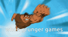 Grug Grunger Games GIF - Grug Grunger Games Grug Punch GIFs