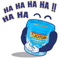 a cartoon drawing of a bucket of jotun jotashield