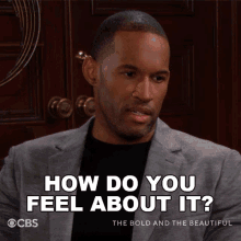 How Do You Feel About It Lawrence Saint Victor GIF - How Do You Feel About It Lawrence Saint Victor The Bold And The Beautiful GIFs