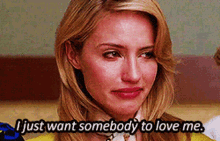 glee quinn fabray i just want somebody to love me sad i want someone to love me