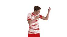 flexing muscles sidney raebiger rb leipzig check out my muscles look at my muscles
