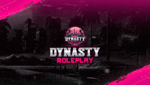 a poster for dynasty roleplay with a car on the street