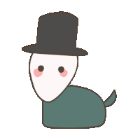 a cartoon character wearing a top hat and a green coat