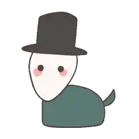 a cartoon character wearing a top hat and a green coat