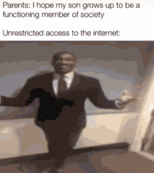 Unrestricted Access To The Internet Guy With Suit Meme GIF - Unrestricted Access To The Internet Guy With Suit Meme GIFs