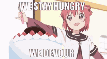 we stay hungry devour rock
