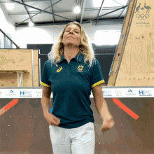 Rock And Roll Steph Gilmore GIF - Rock And Roll Steph Gilmore Australian Olympic Committee GIFs