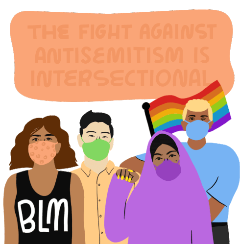 The Fight Against Anti Semitism Is Intersectional Sticker - The Fight Against Anti Semitism Is Intersectional Anti Semitism Stickers
